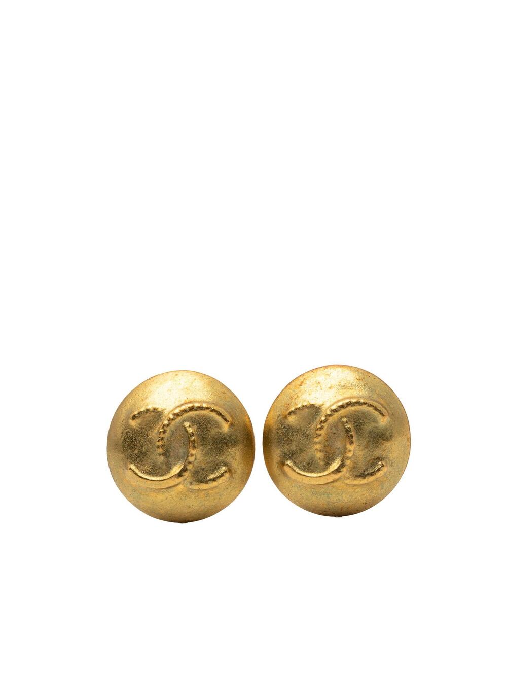 Chanel Cc Gold Plated Button Clip On #293839C46B